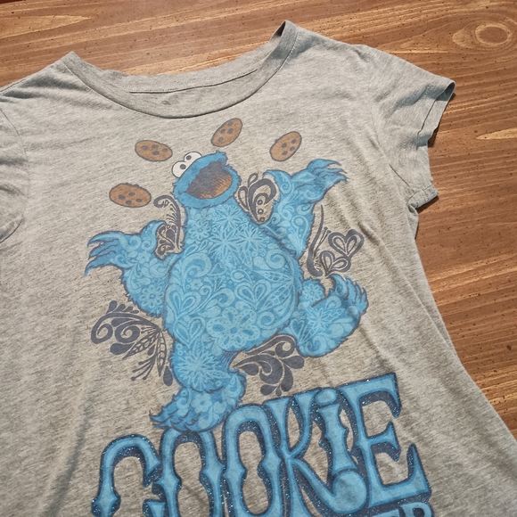 COOKIE MONSTER T-SHIRT - Small // Sesame Street Artist Series Tee Shirt Muppets - Picture 4 of 6